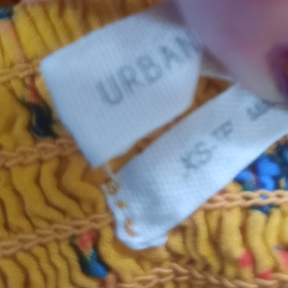 Urban Outfitters Mustard Yellow Flutter Sleeve Sundress XS - Picture 3 of 6